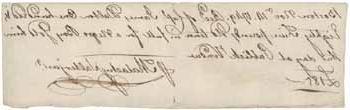 小马拉奇·索尔特公司的销售单据. 1749年11月14日，詹姆斯·道尔顿被奴役 