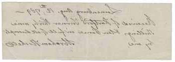 亚伯拉罕·哈斯克尔写给哈特福德·特纳的收据，1789年8月12日 