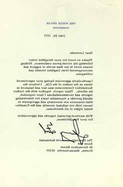 杰拉尔德·福特致莱弗里特·索尔顿斯托尔的信，1975年6月24日 