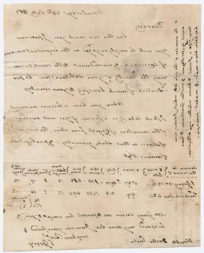 埃尔布里奇·格里给威廉·尤斯蒂斯的信，1803年10月24日手稿