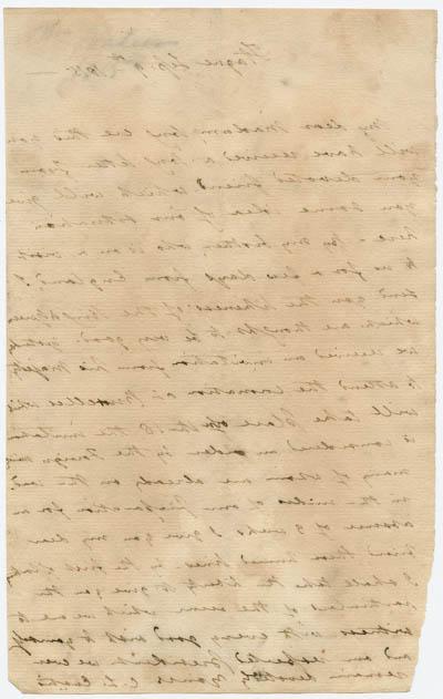 卡洛琳·兰登·尤斯蒂斯夫人的信. 1815年9月9日写给多利·麦迪逊的手稿