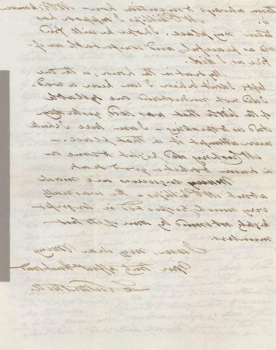 Detail of letter from Leverett Saltonstall to Mary Elizabeth Sanders Saltonstall, 7 December 1838